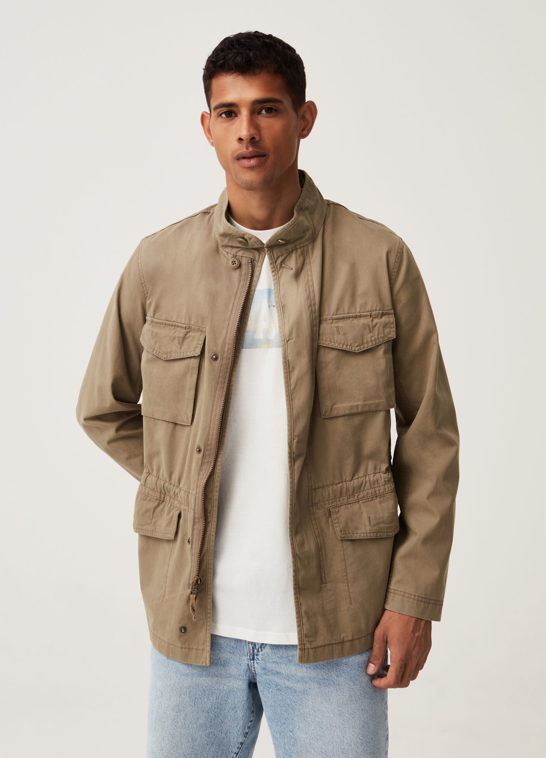 Cotton safari jacket