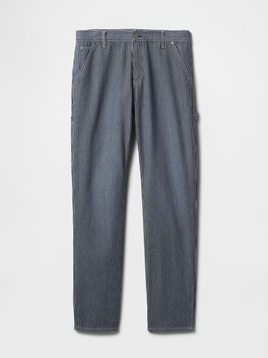 Striped Lyocell and Cotton Jeans by Gap Man_6