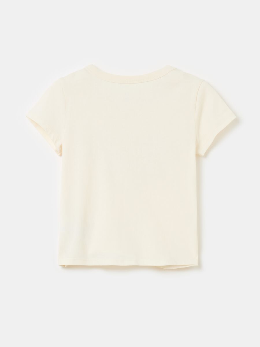T-shirt stampa logo con stelline Bambina_1