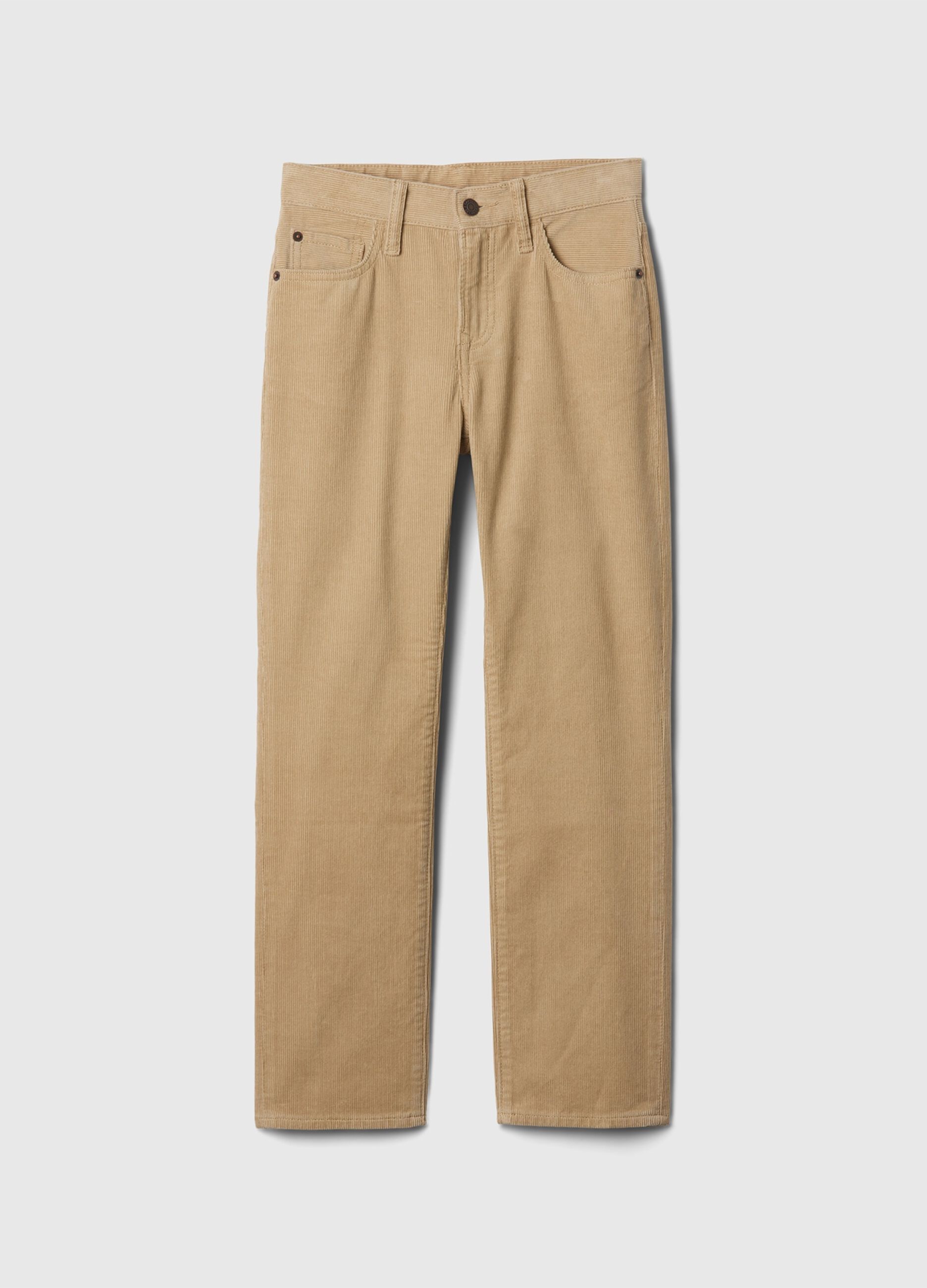 Pantaloni chino in corduroy