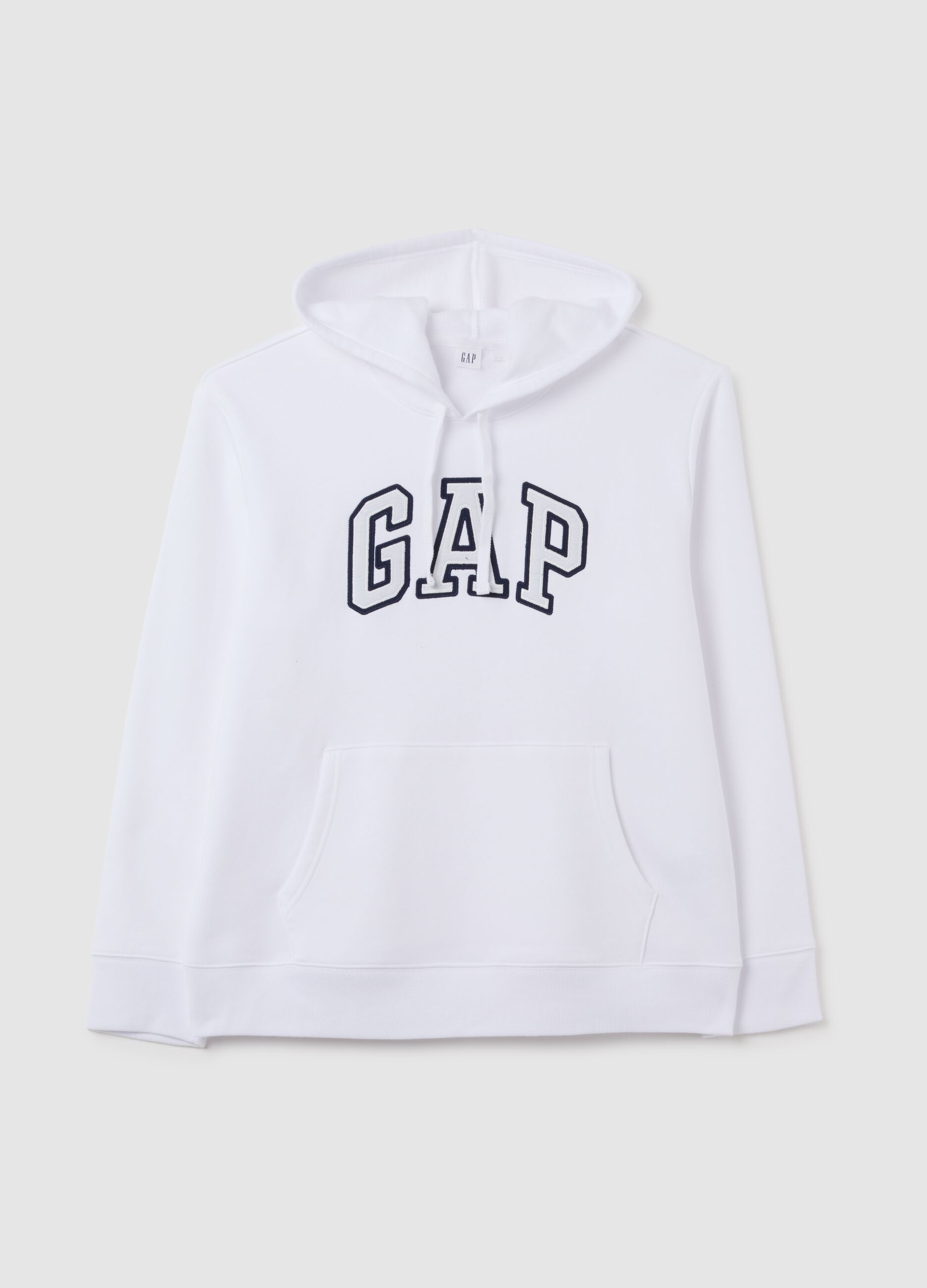 Sweatshirt with hood and logo embroidery