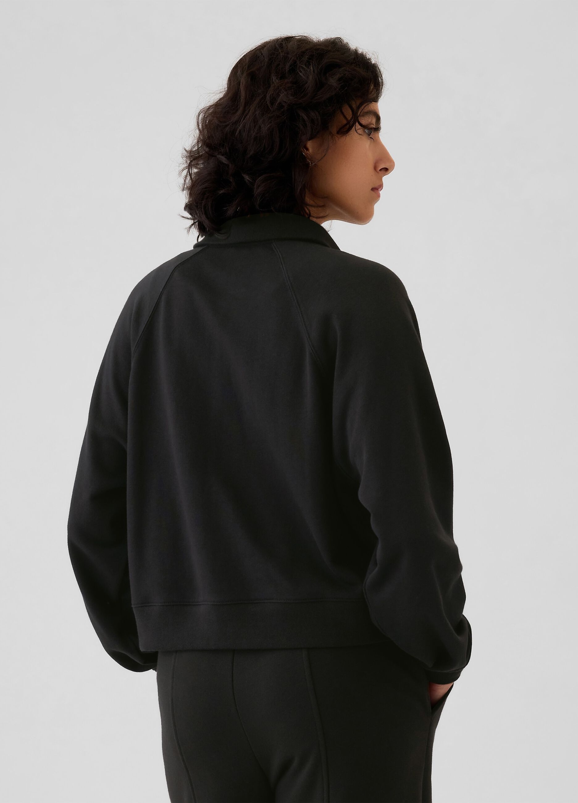 Felpa half-zip con ricamo logo_2