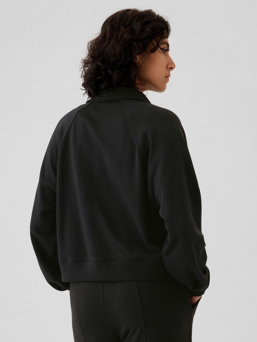Felpa half-zip con ricamo logo Donna_2