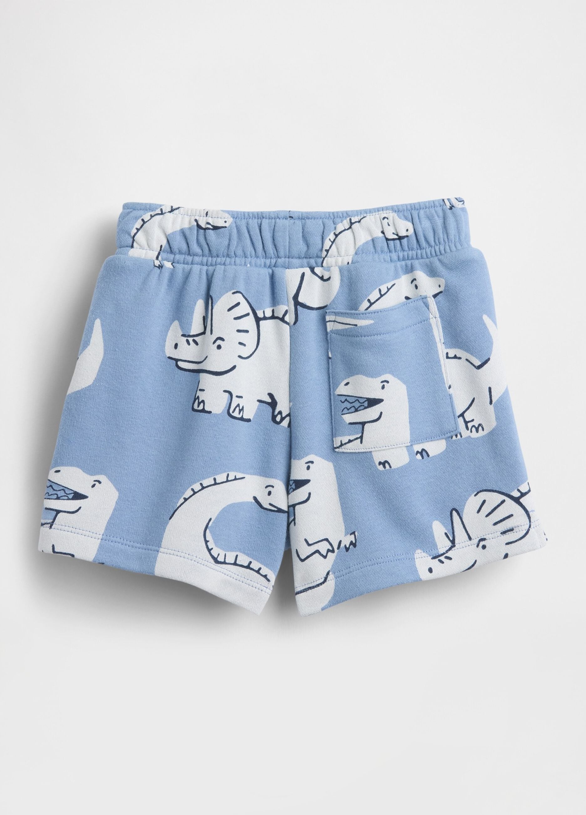 Shorts in misto cotone con stampa dinosauri