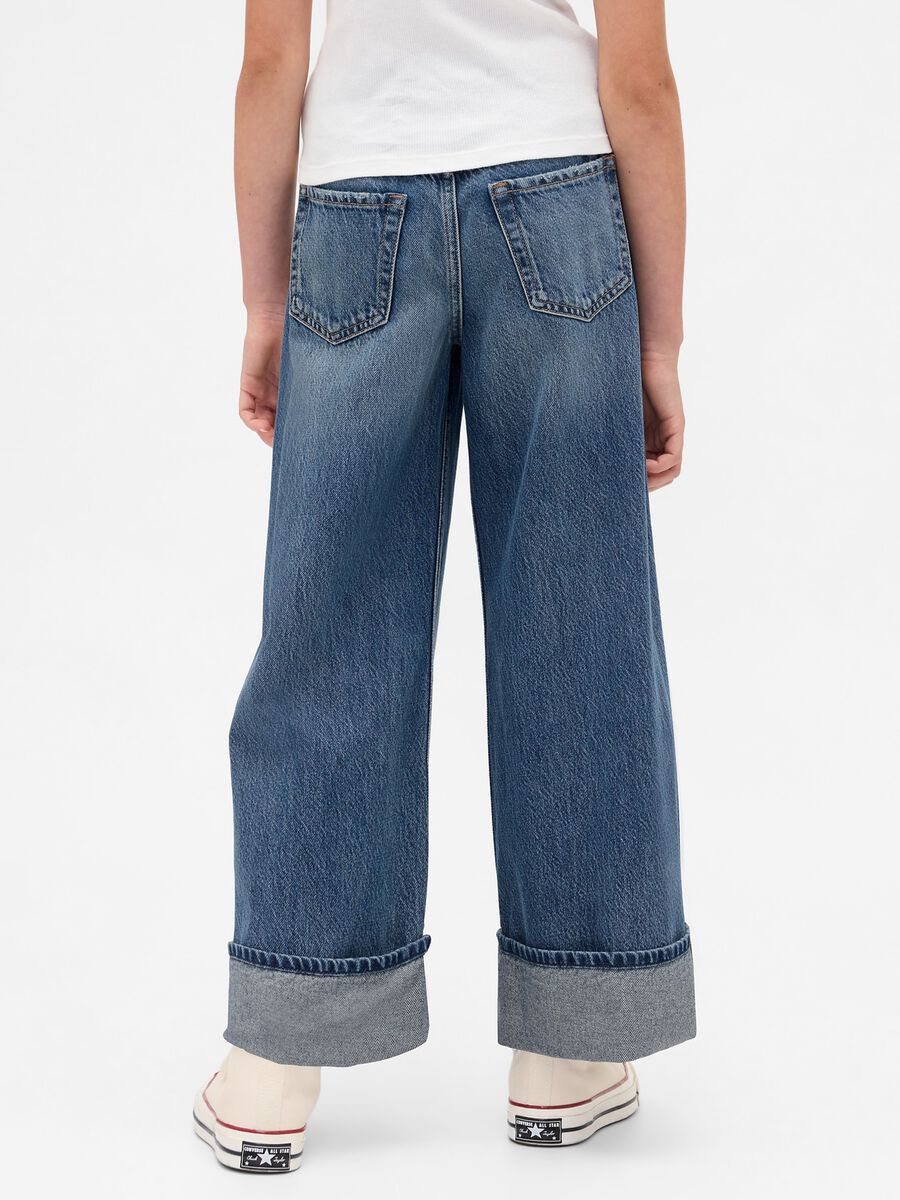 Jeans ampi in denim per bambina Bambina_2