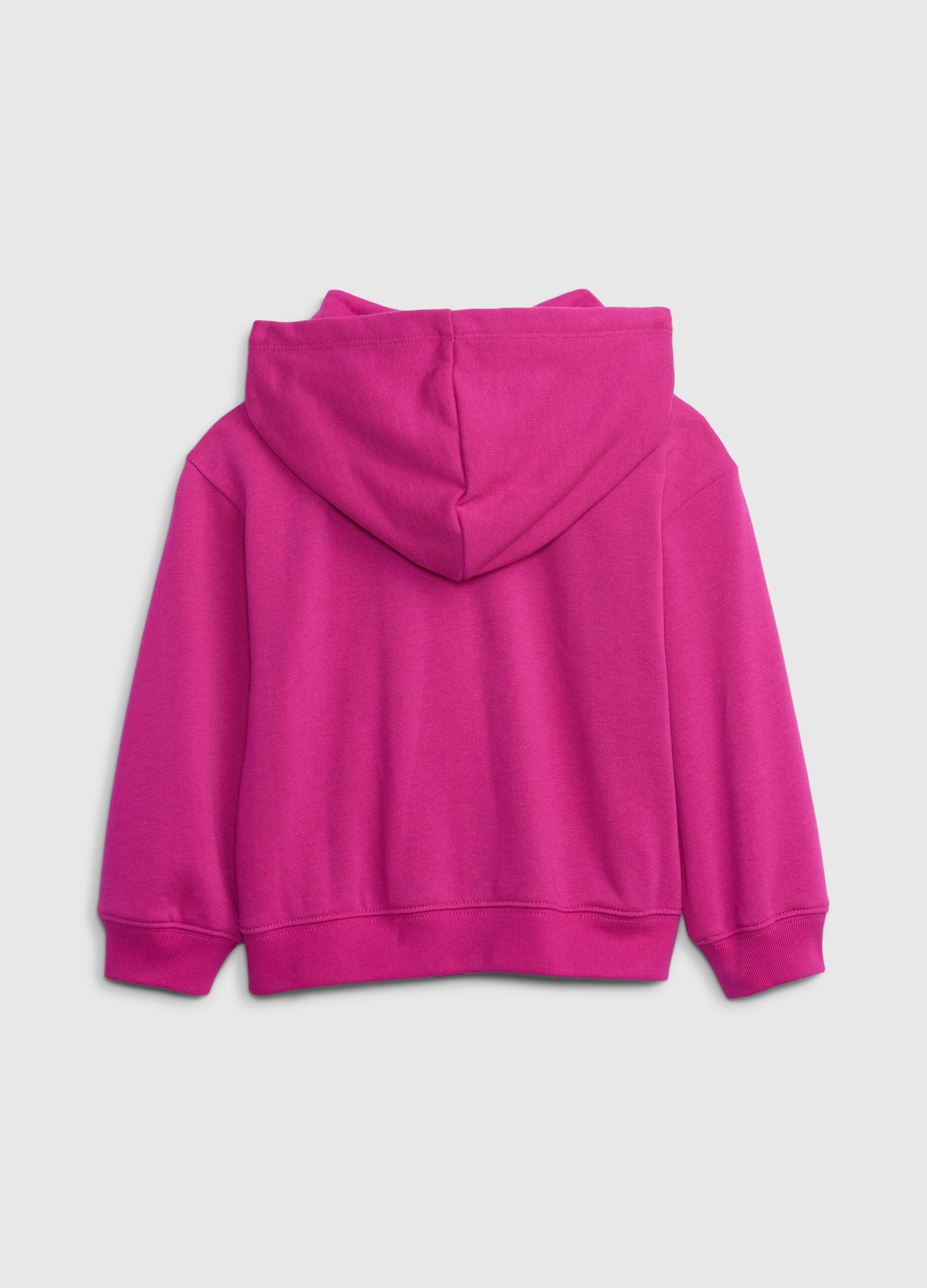 Full-zip fleece sweatshirt with logo embroidery_1