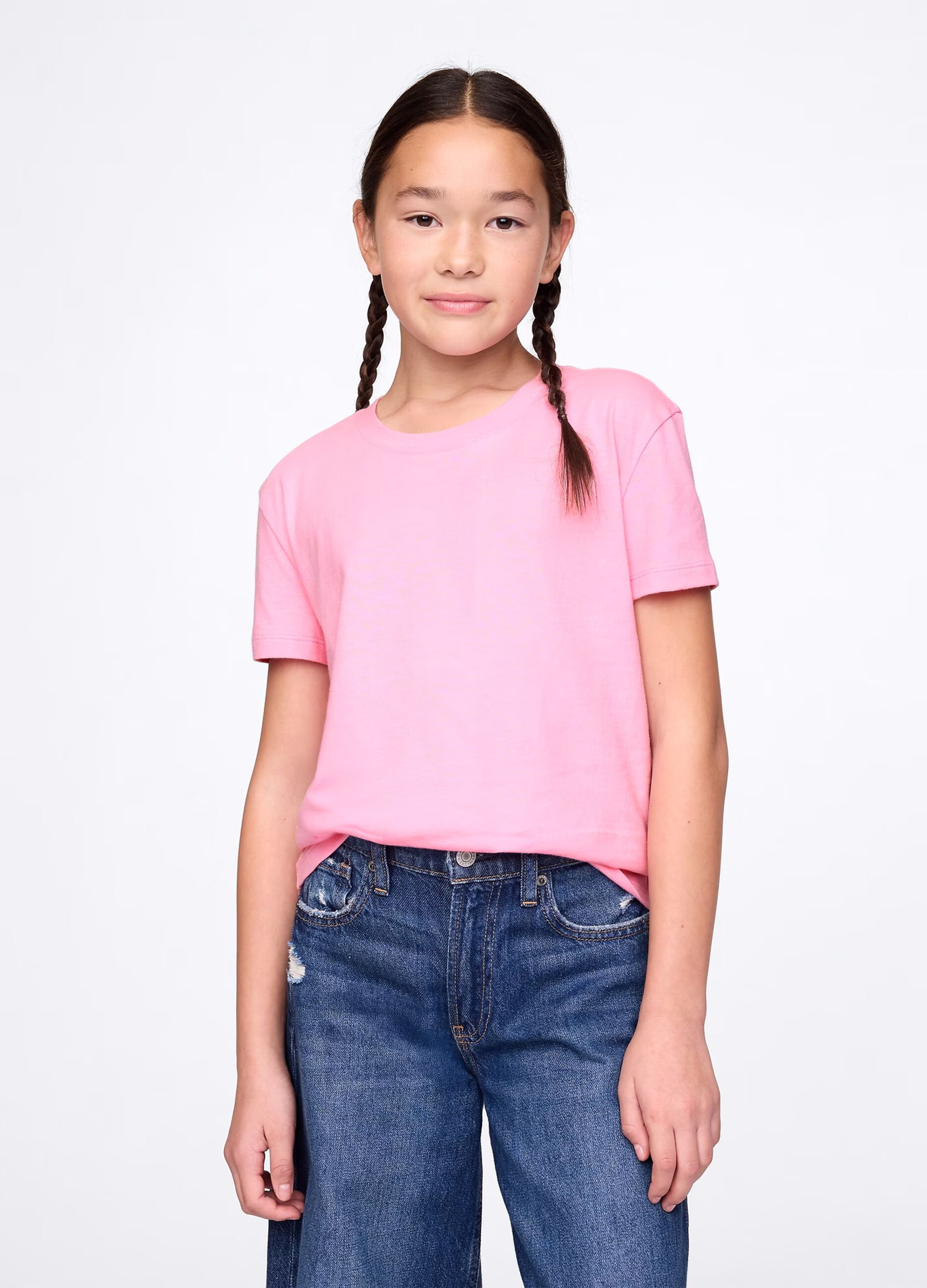 T-shirt rosa in cotone