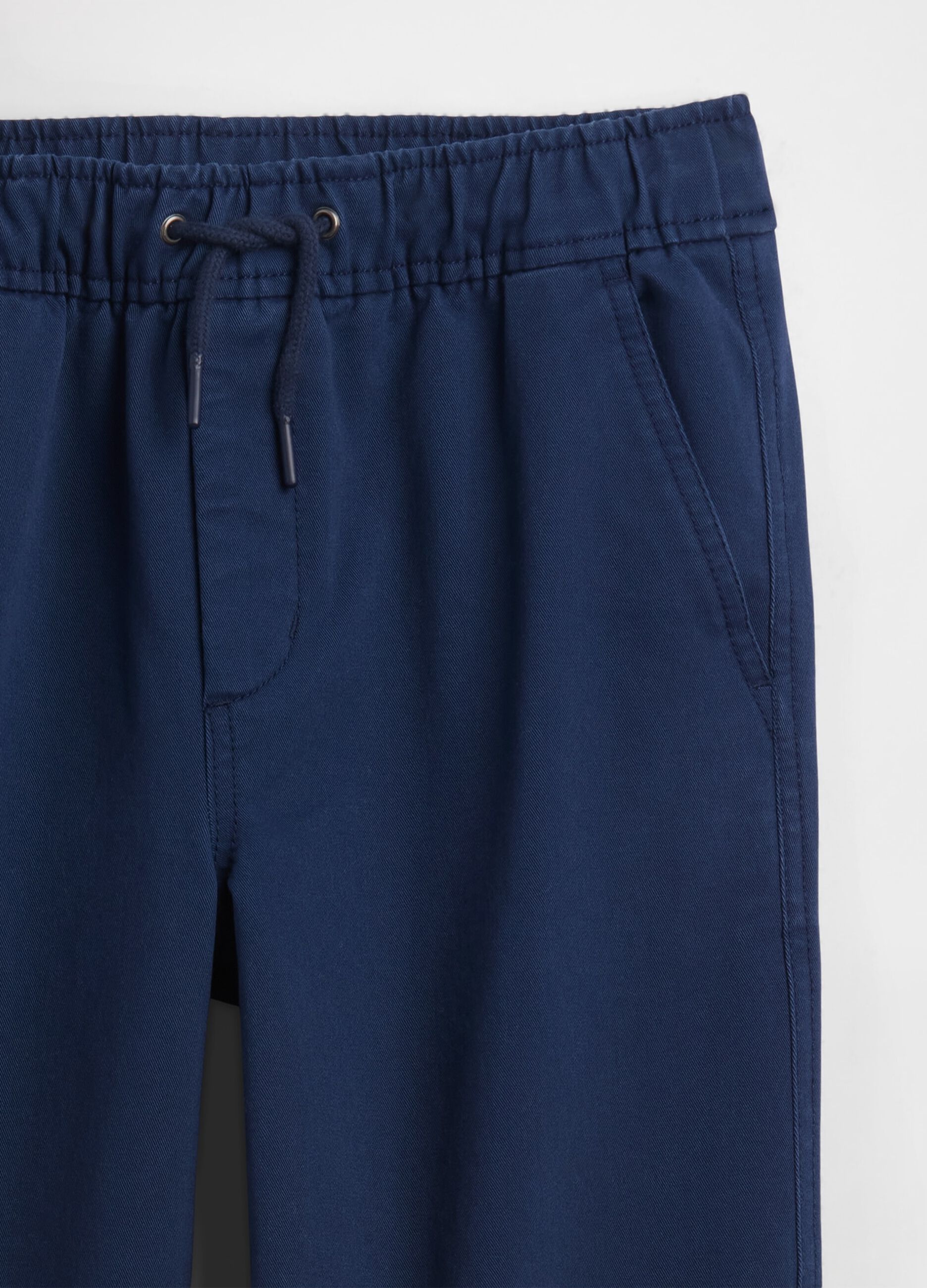 Pantaloni blu per bambino in tessuto elasticizzato_4