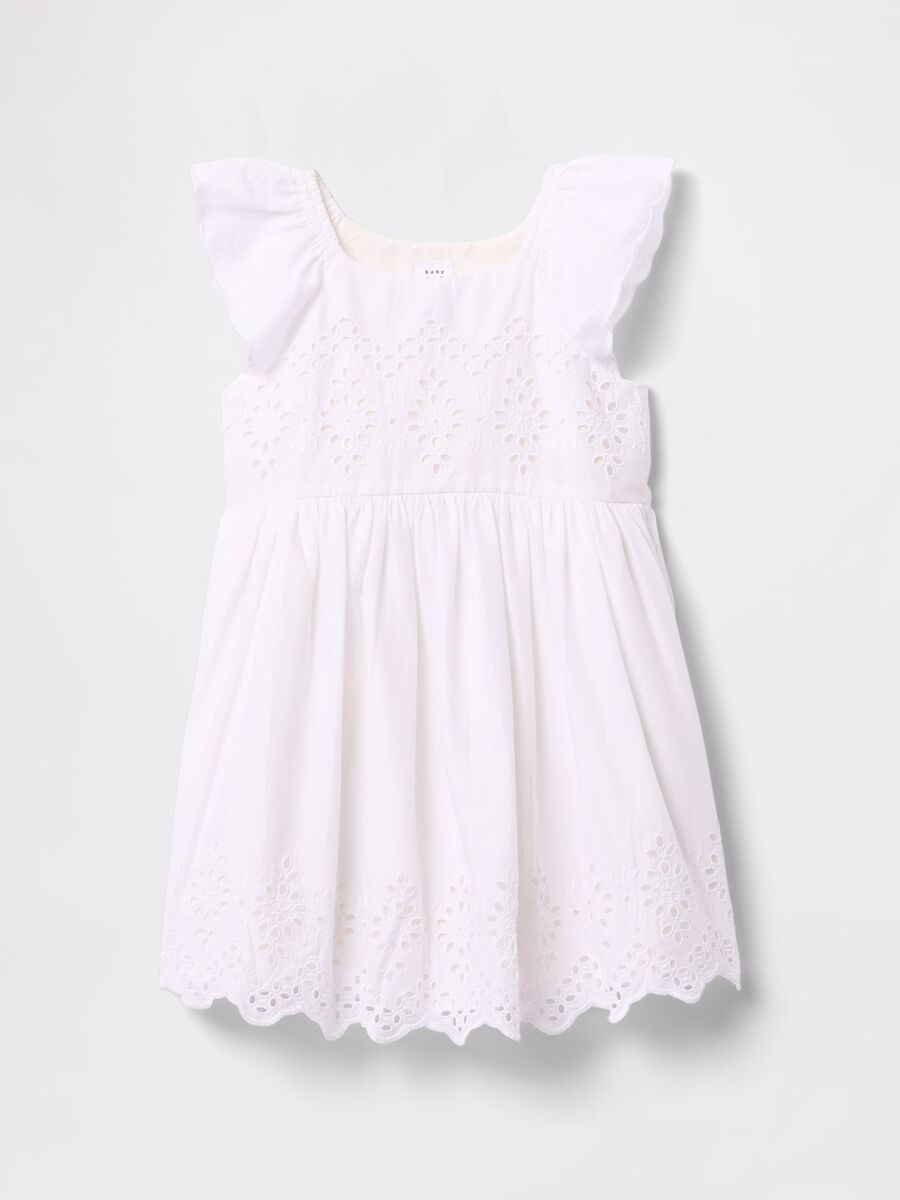 Vestito bianco in cotone per bambina GAP Kids Bimba_1