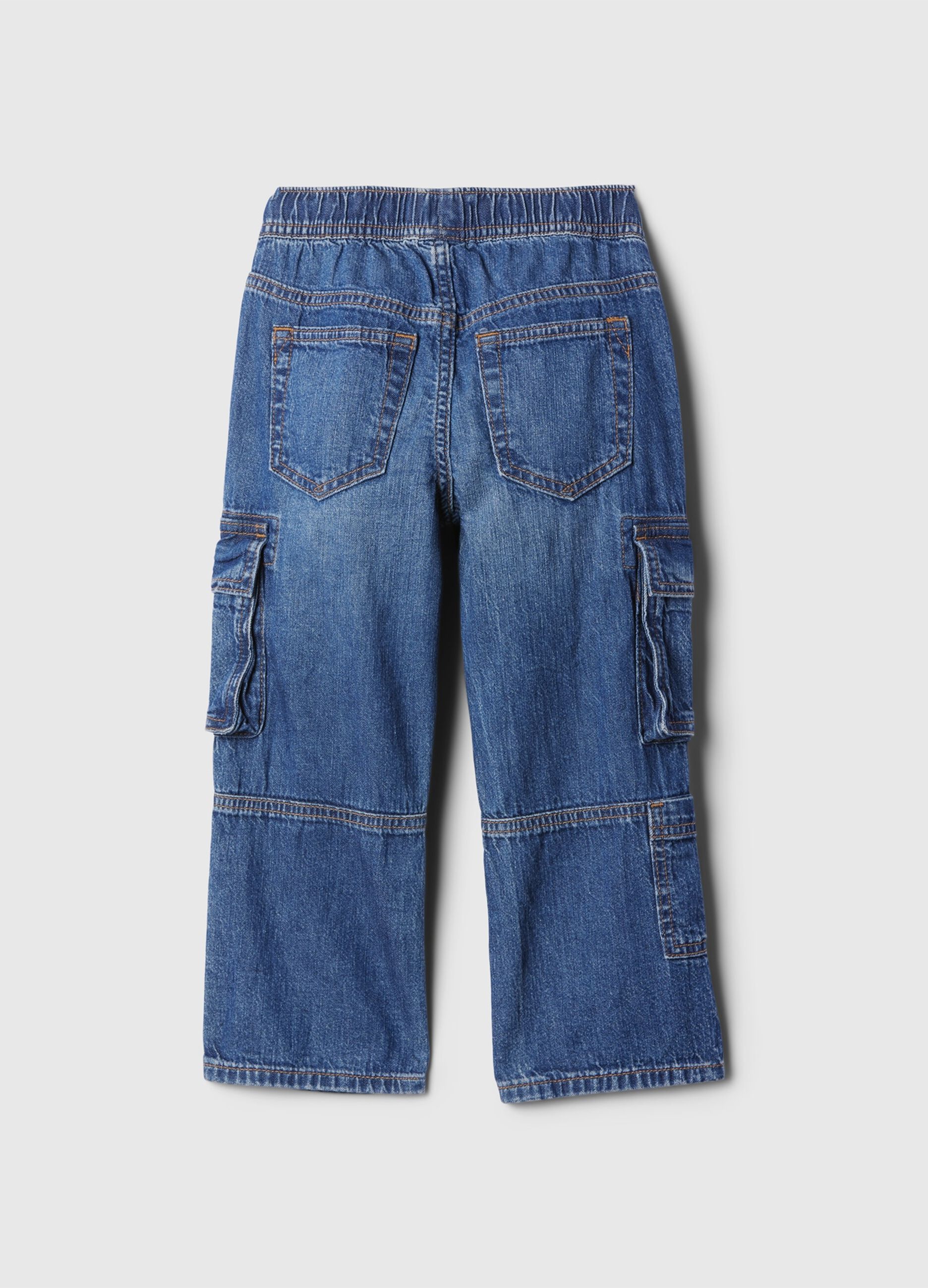 Jeans cargo baggy fit con coulisse_1