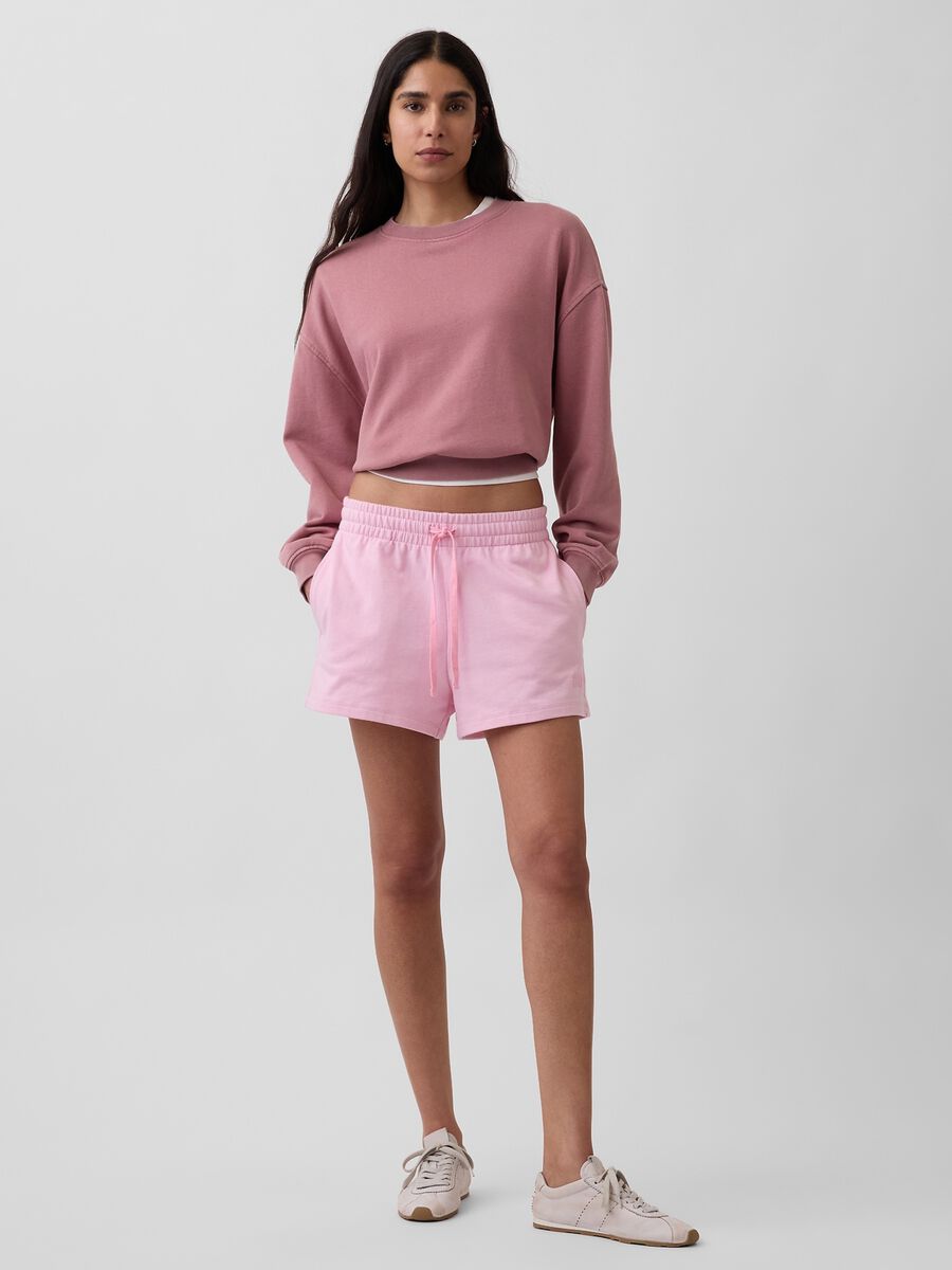 Shorts in misto cotone con logo GAP Donna_0