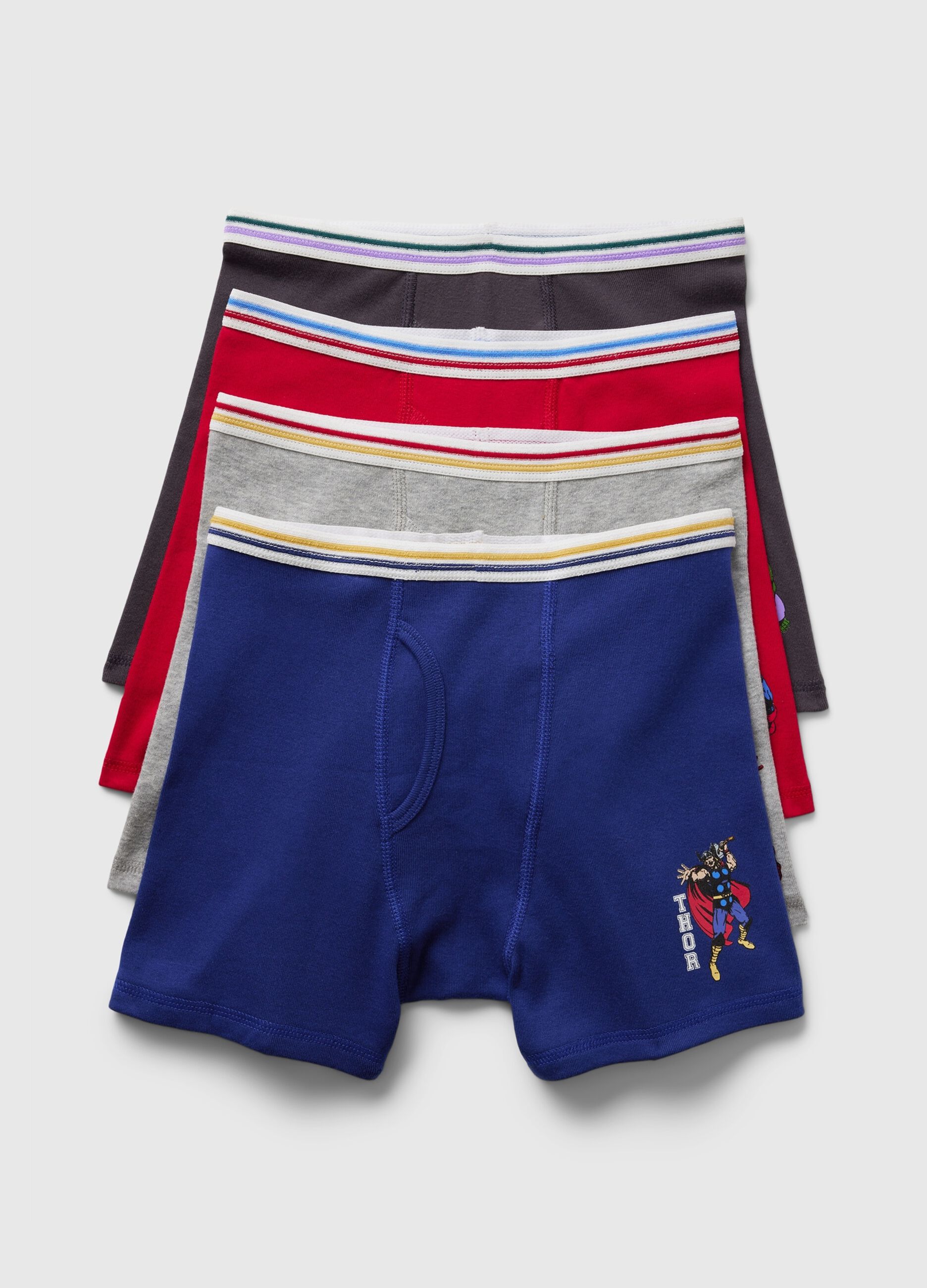Set quattro boxer con stampa Avengers