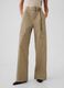 Pantalone cargo in twill stretch con cintura_1