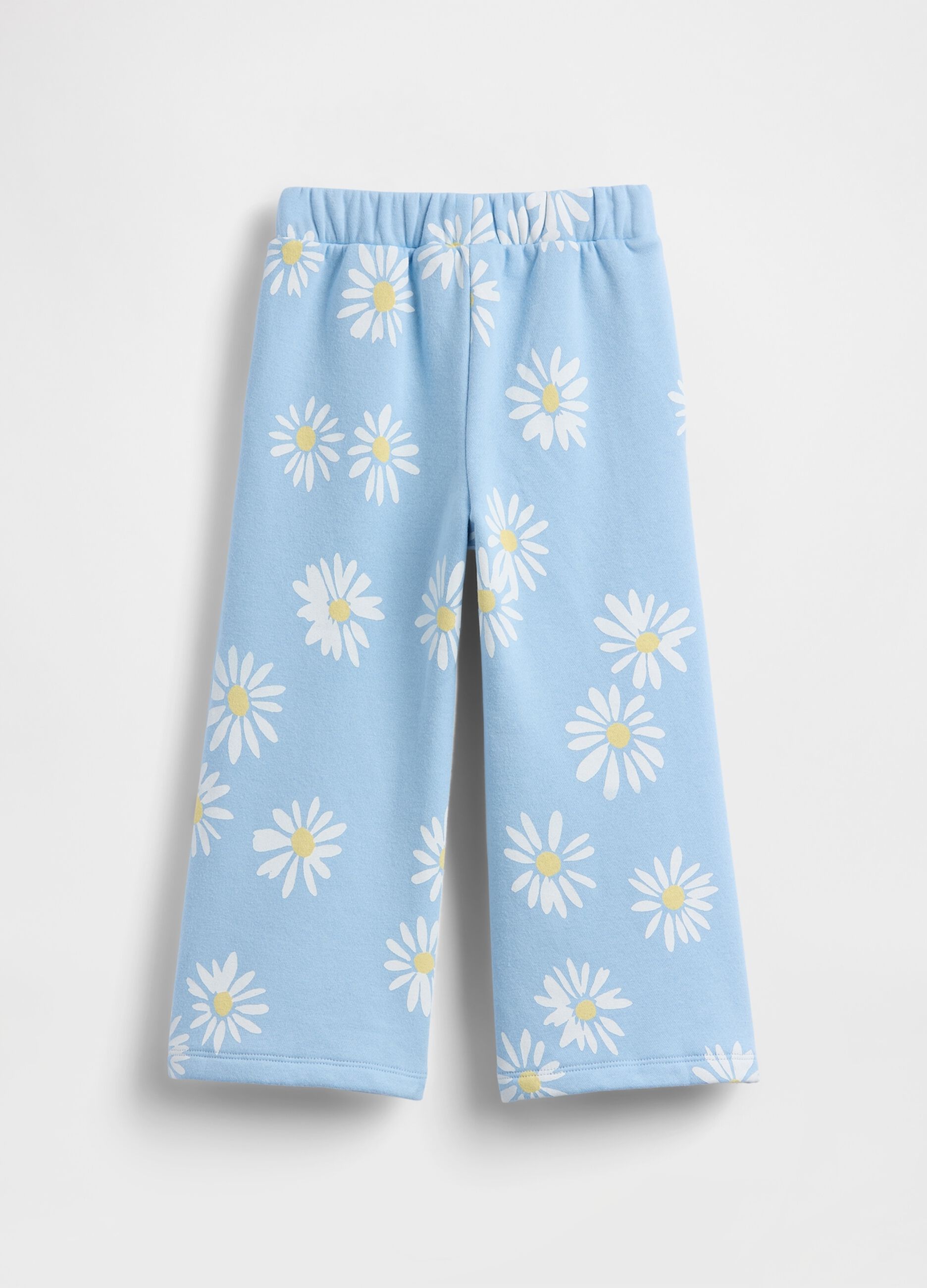 Pantaloni in misto cotone multicolor da neonata con motivi floreali