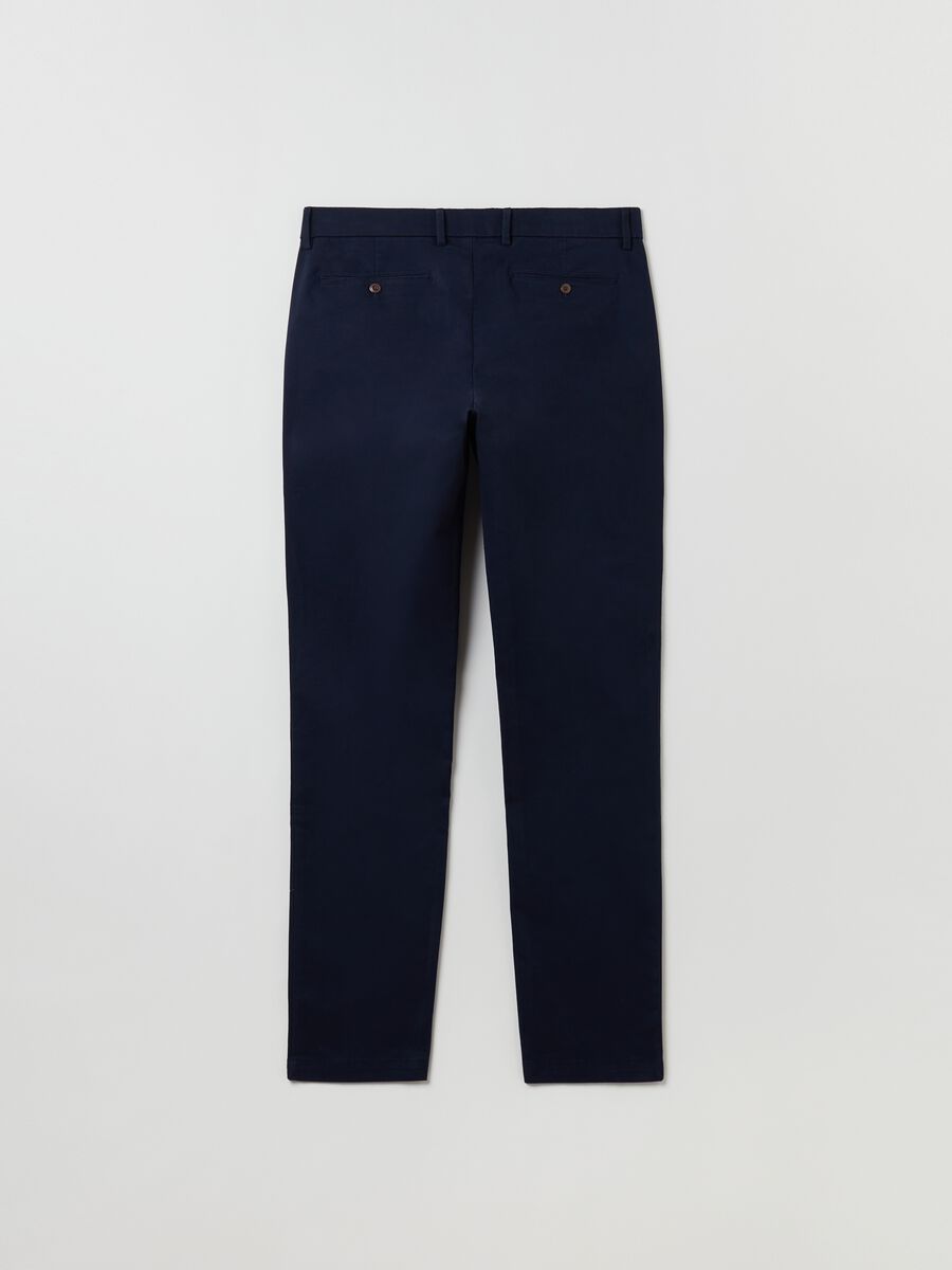 Skinny-fit chino trousers in stretch cotton Man_2