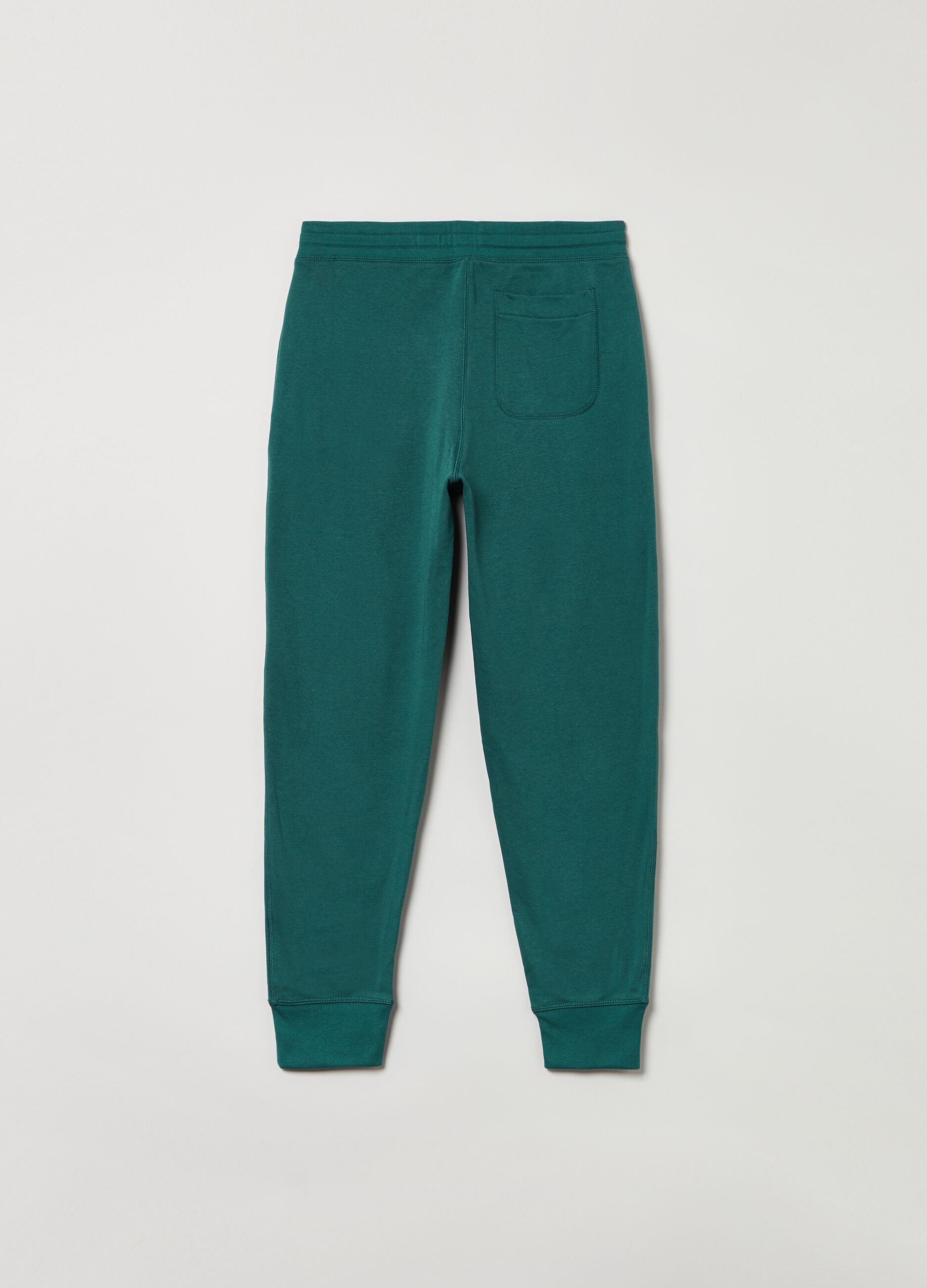Joggers in felpa con ricamo logo_1