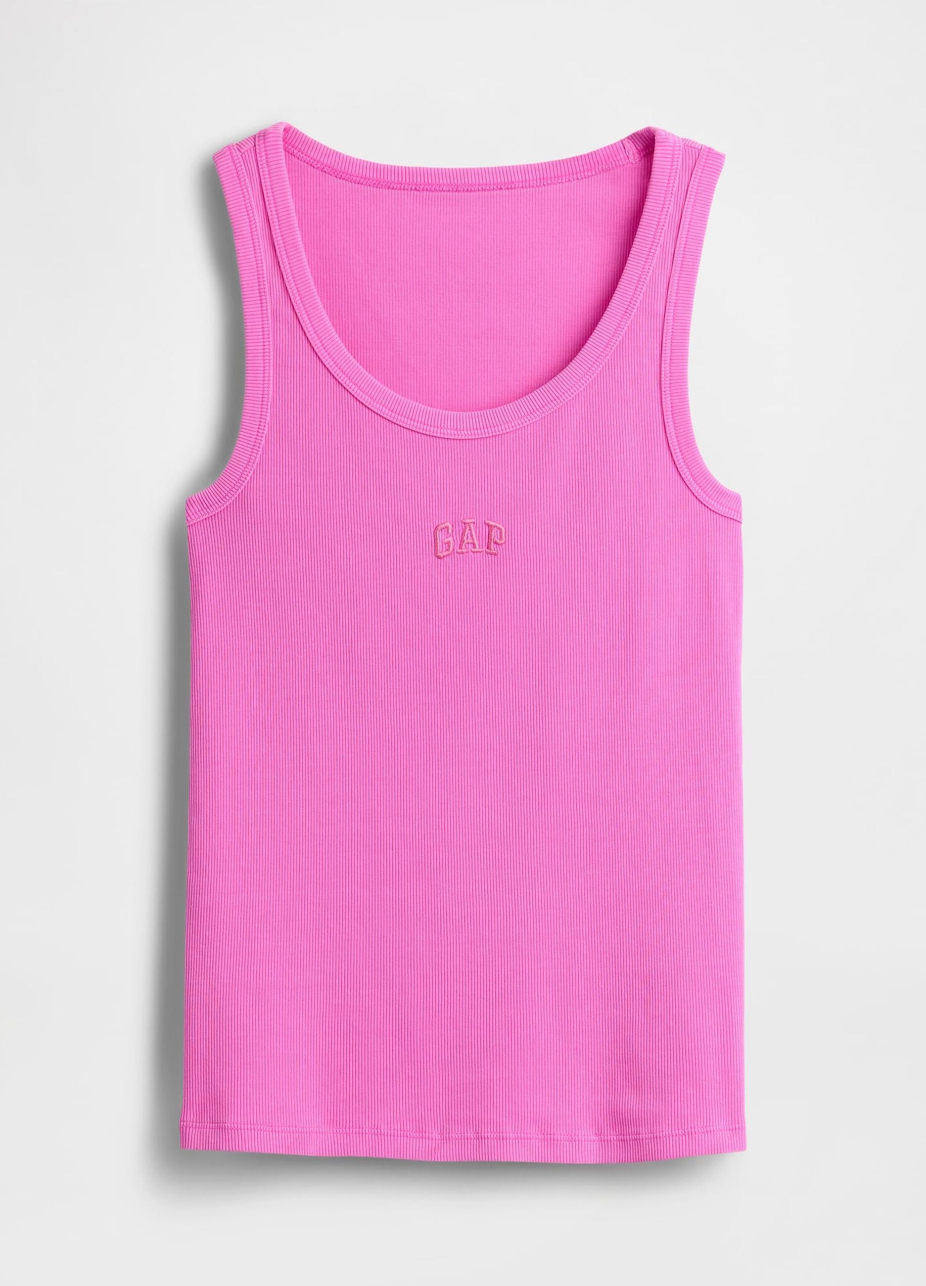 Tank top in cotone elasticizzato a costine con logo GAP