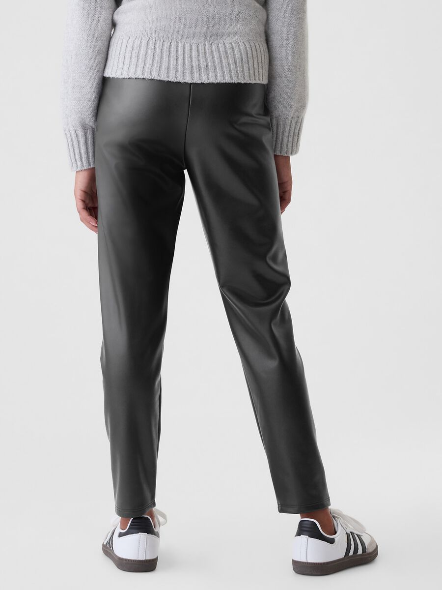 Pantaloni slim fit in tessuto lucido  Bambina_2