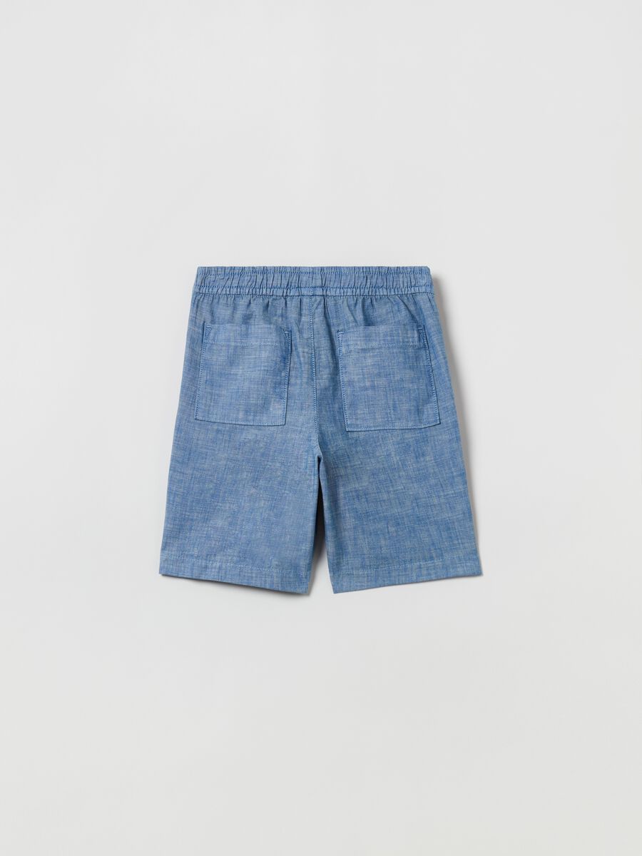 Shorts in cotone con coulisse Bambino_1
