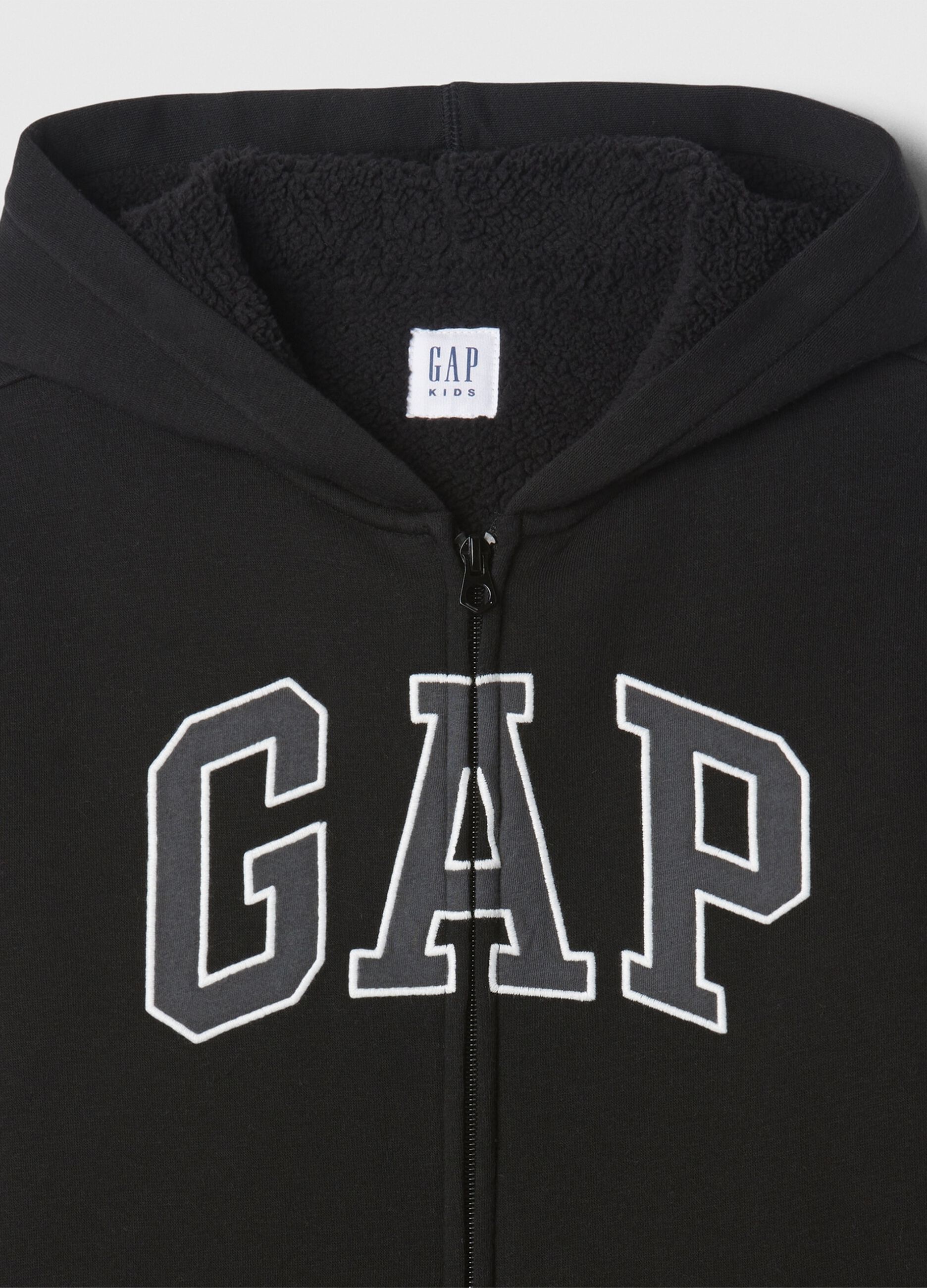 Full-zip sweatshirt and hood with sherpa lining_2