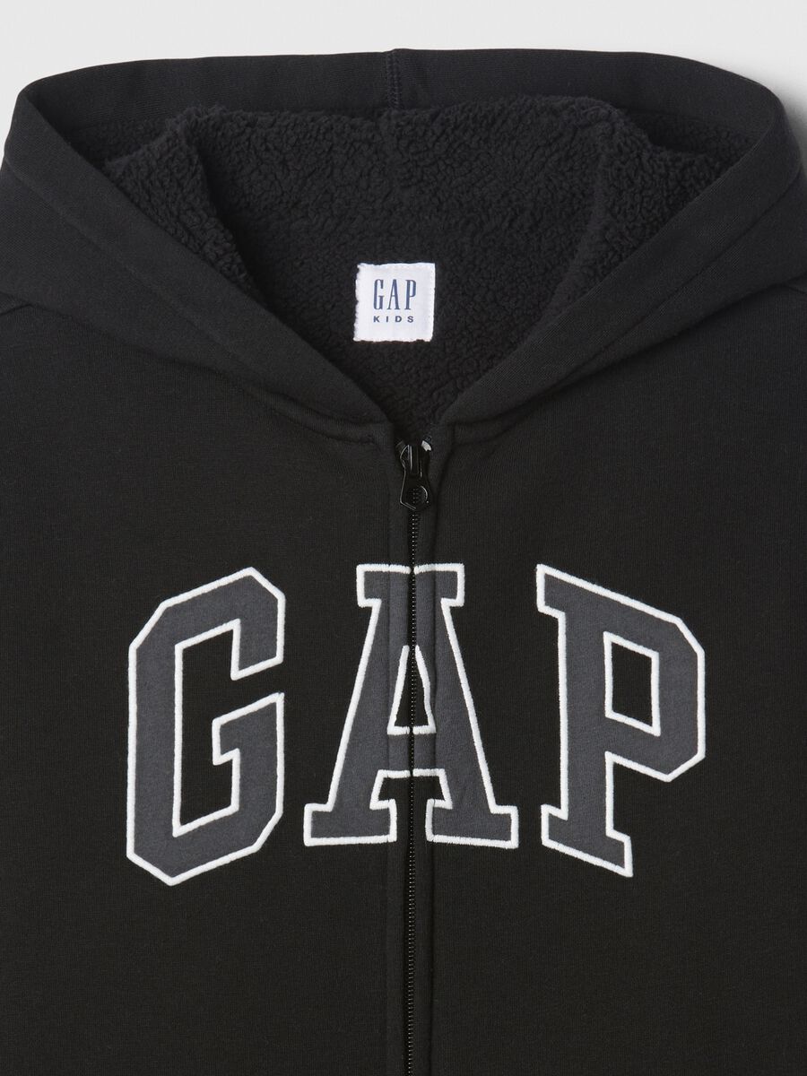 Full-zip con cappuccio interno in sherpa  Bambino_2