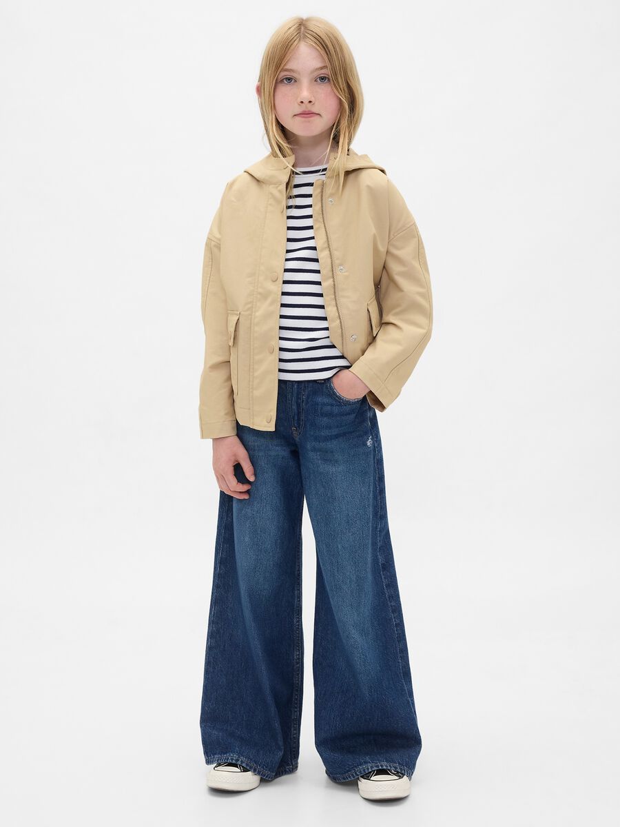 Giacca beige con cappuccio per bambina Bambina_1