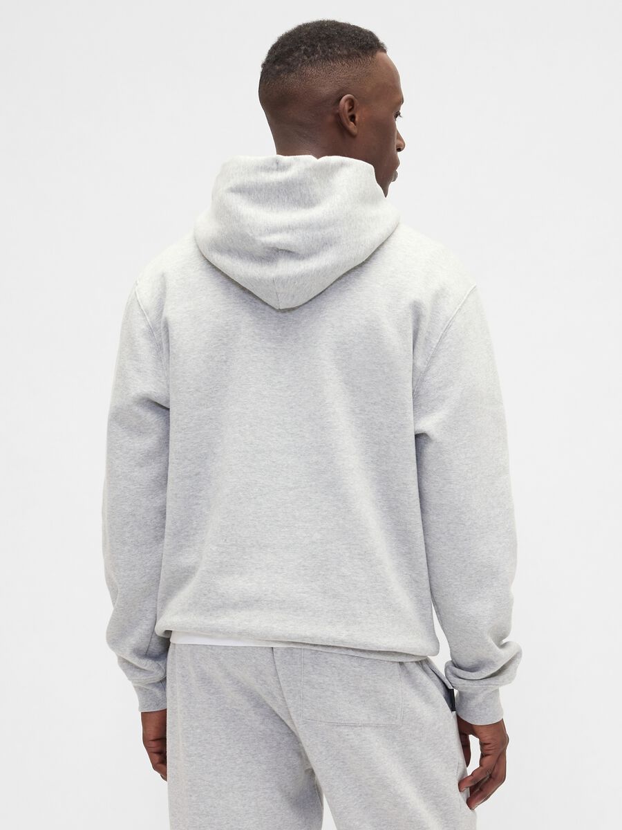Grey Hoodie Sweatshirt Man_1