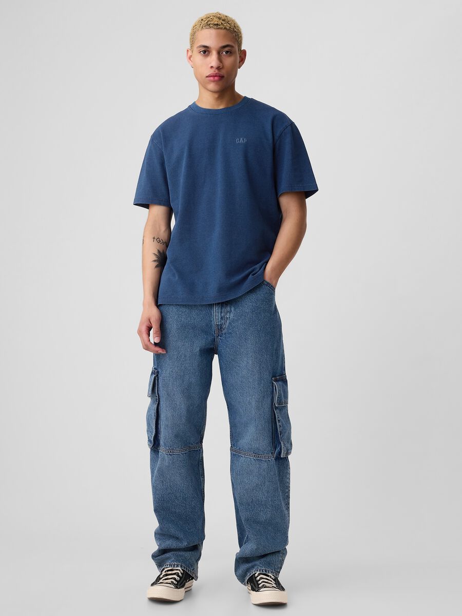 T-shirt relaxed fit ricamo mini logo Uomo_1