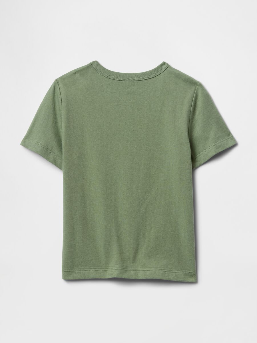 T-shirt verde con grafica dinosauri Baby Boy_1