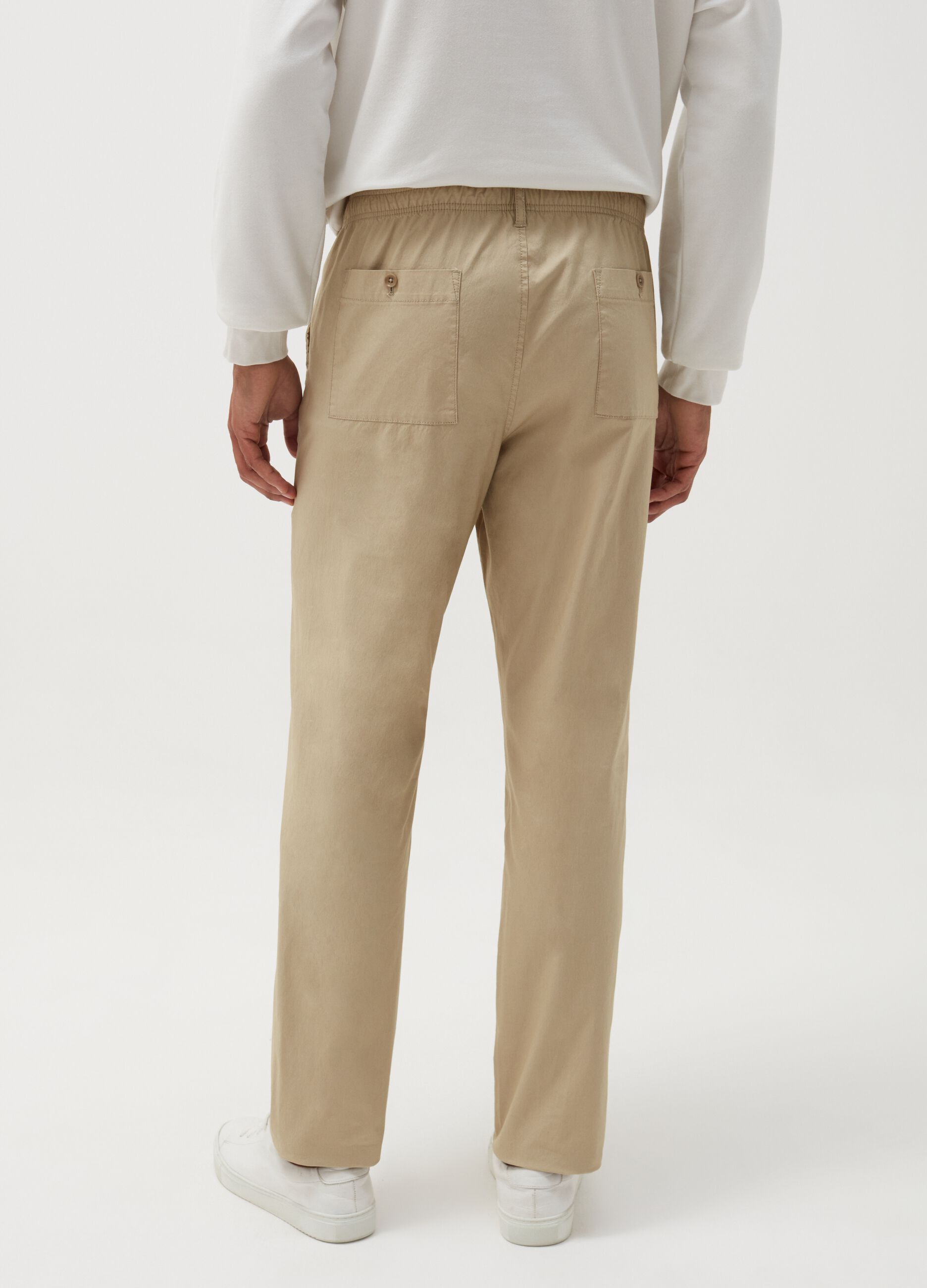 Slim-fit, stretch cotton trousers_2