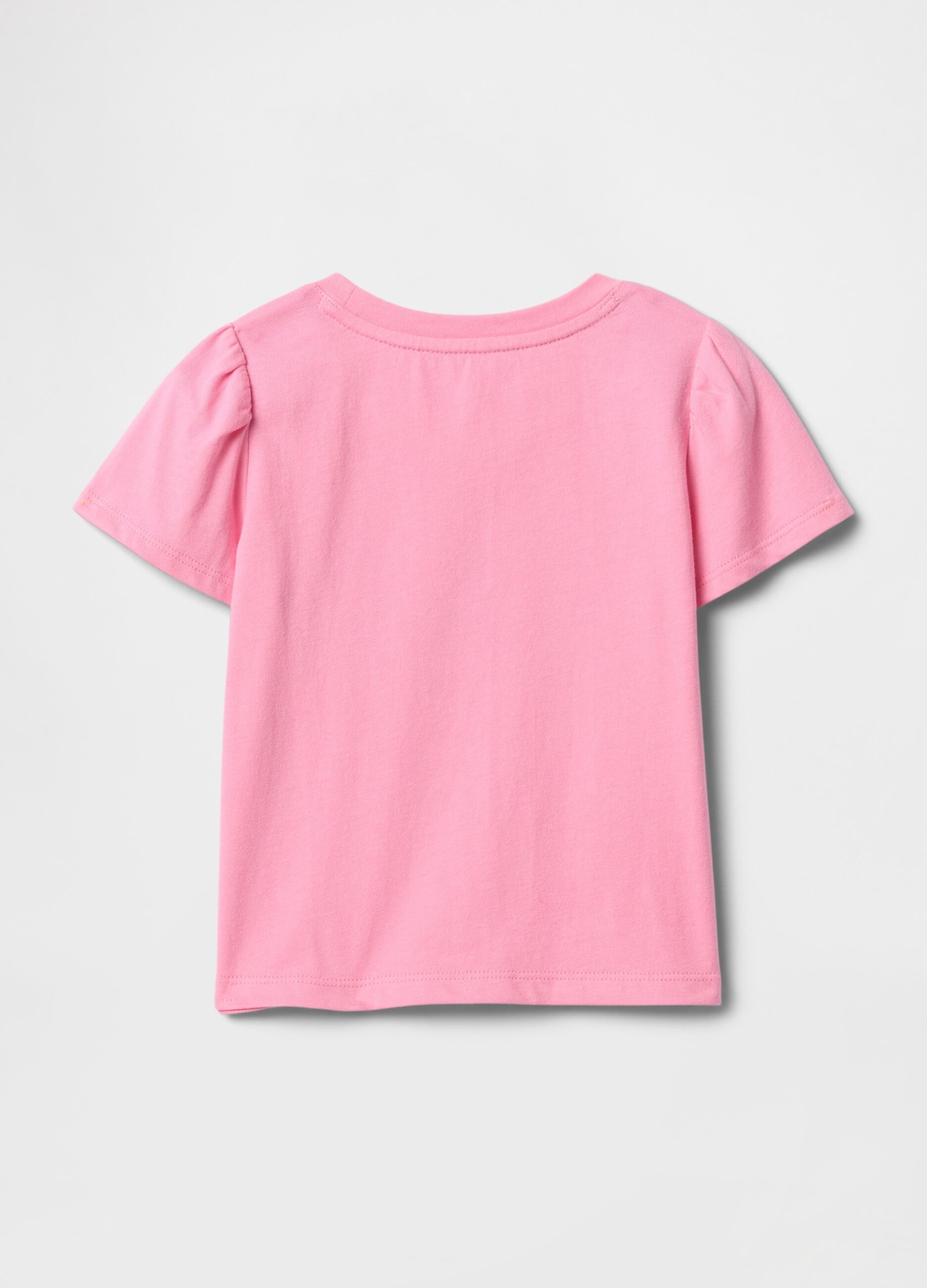 T-shirt rosa per bambina in puro cotone GAP_1