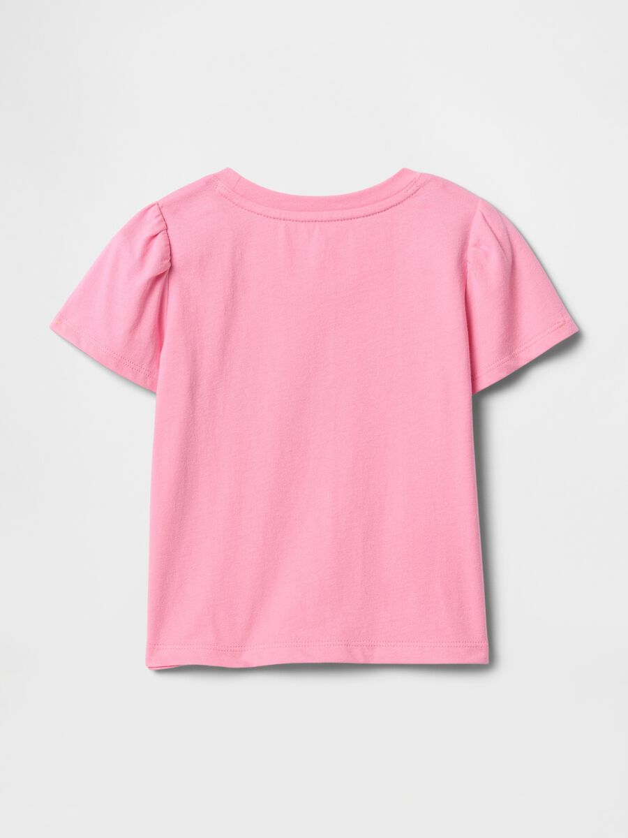 Pink T-shirt for girls in pure cotton GAP Baby Girl_1