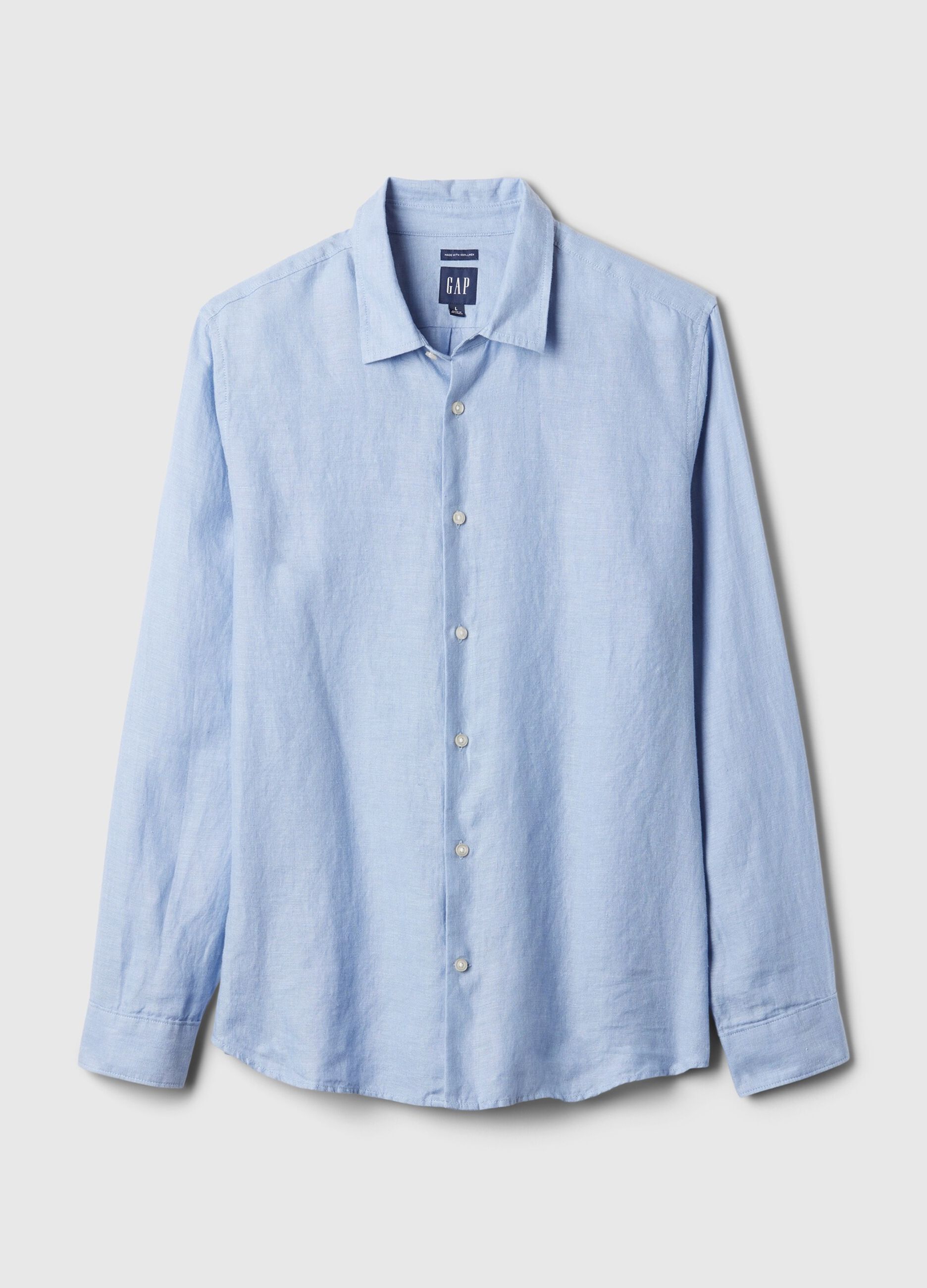 Camicia regular fit in lino_3