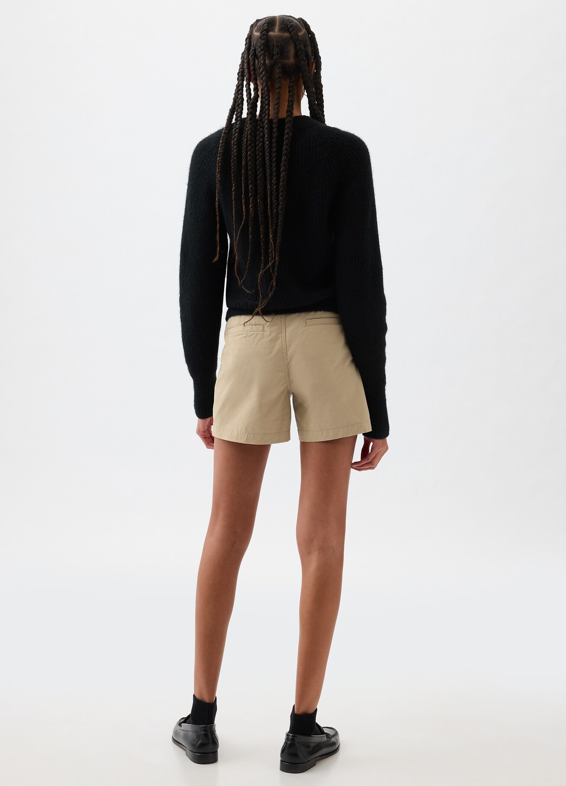 Shorts chino in cotone stretch_1