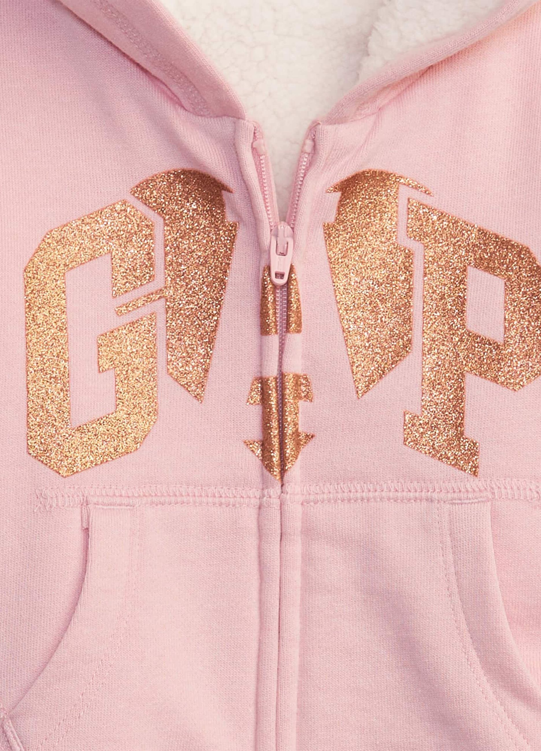 Full-zip con interno in sherpa e stampa logo 