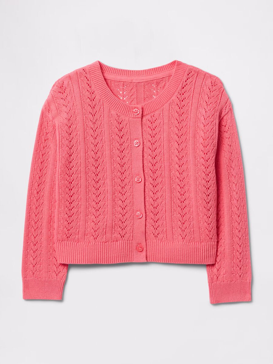 Cardigan rosa in puro cotone GAP Kids Bimba_1