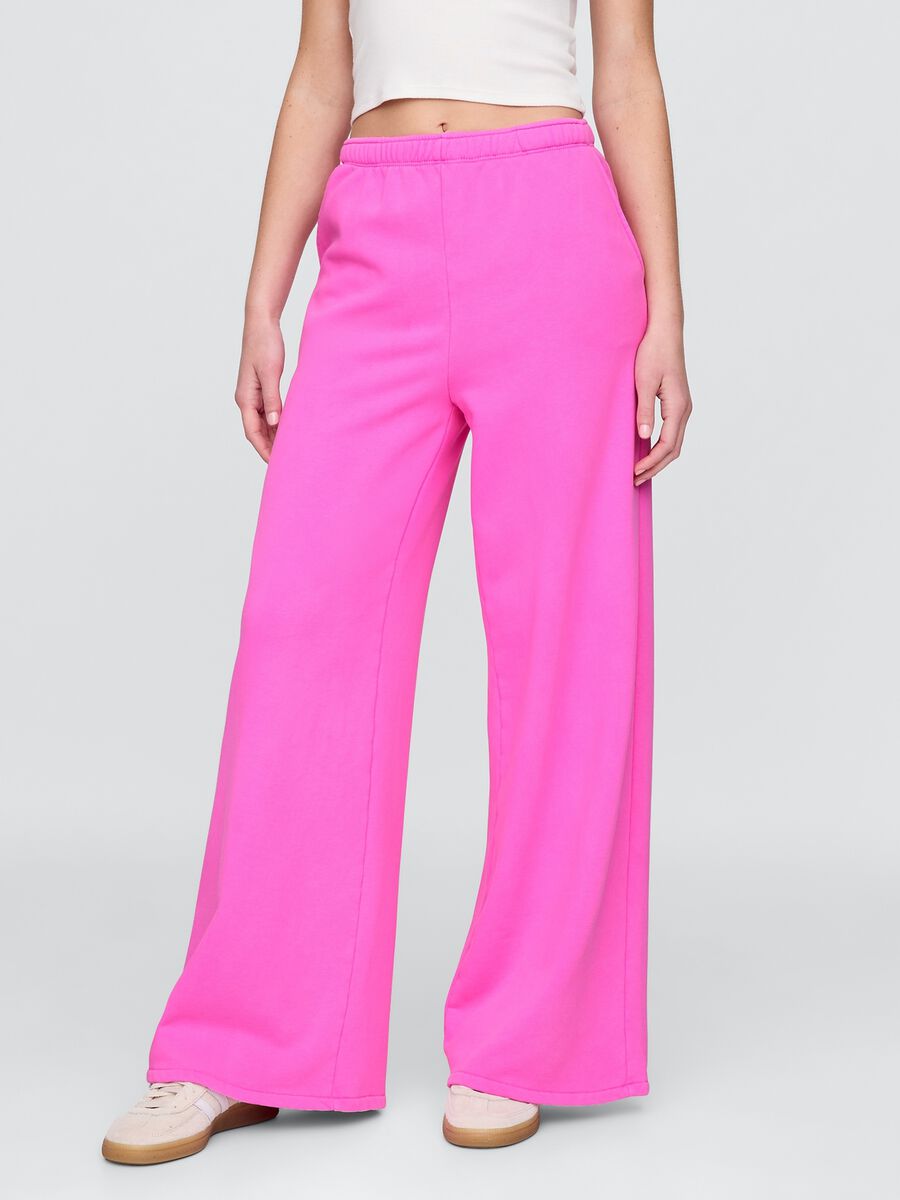 Pantaloni rosa ampi palazzo Donna_1