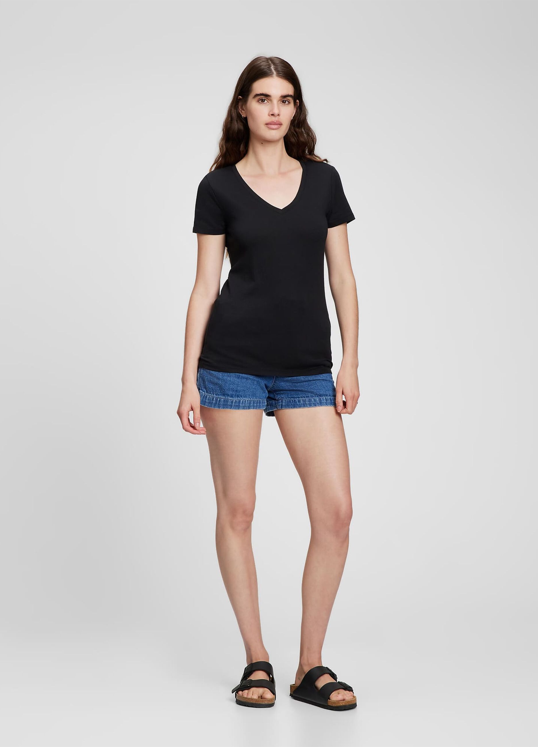 Two-pack T-shirts with V neck