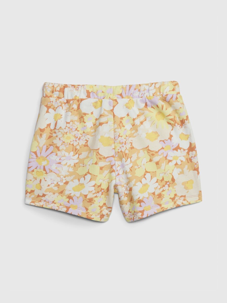 Fleece shorts with drawstring and logo print Girl_1
