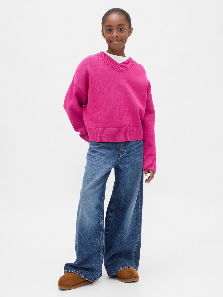 Maglione rosa per bambina in cotone Bambina_2