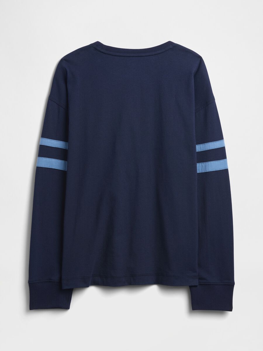 Long Sleeve Blue Cotton T-Shirt Boy_1