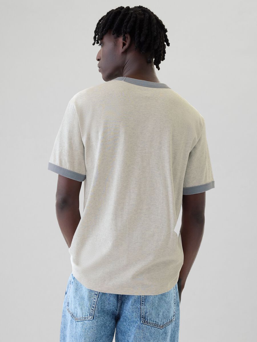 T-shirt in cotone con stampa logo Uomo_2