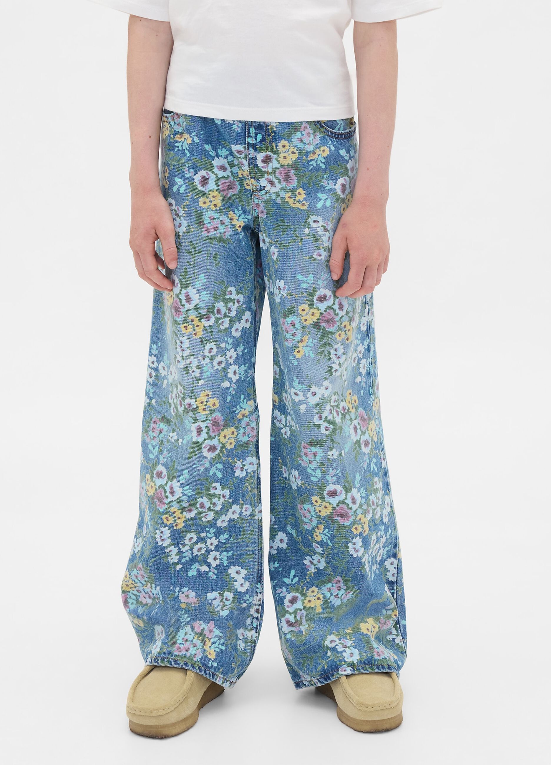 Multicolour Flared Denim Trousers