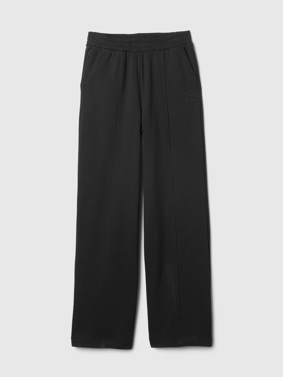 Pantalone joggers straight fit con cuciture in rilievo Donna_5