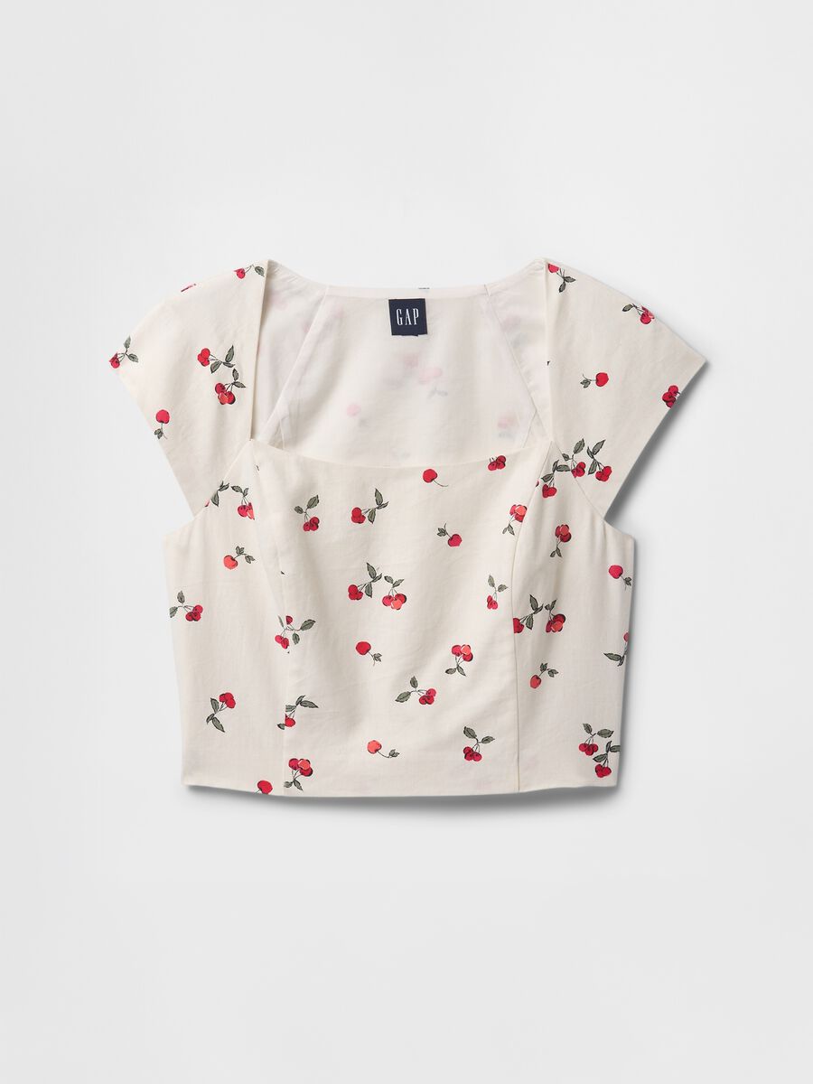Blusa corta a fiori Gap Donna_3