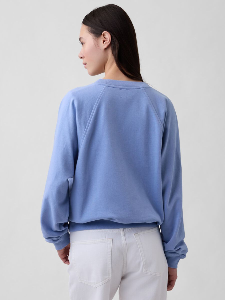 Felpa in misto cotone con scollo rotondo Donna_1