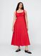 Abito lungo rosso in lino e viscosa Gap_3