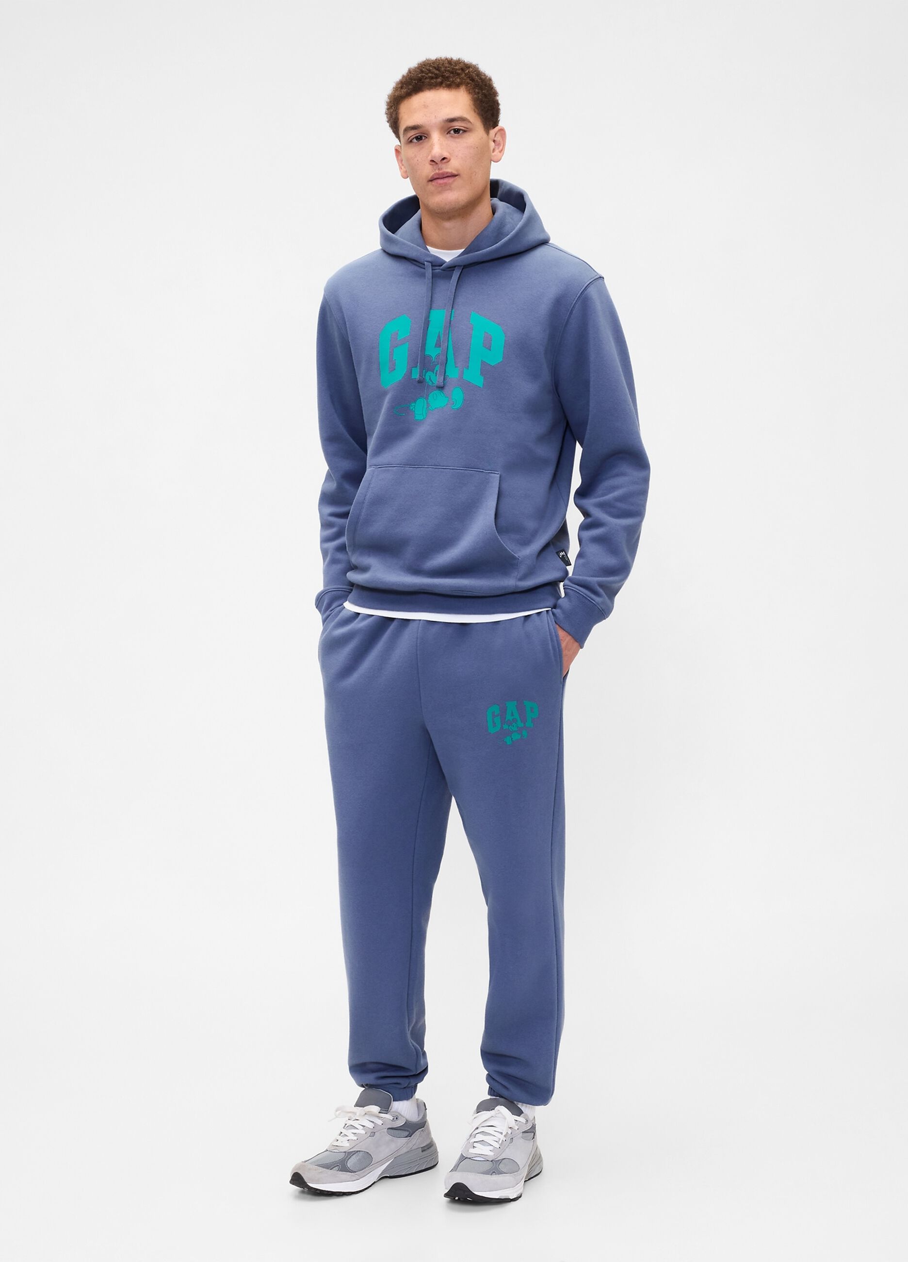 Pantaloni blu in misto cotone