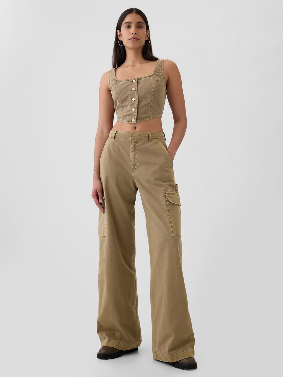 Pantalone cargo baggy fit Donna_0