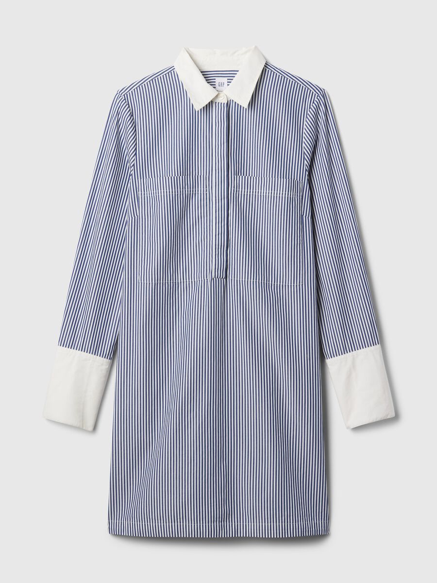 Vestito corto chemisier a righe Donna_6